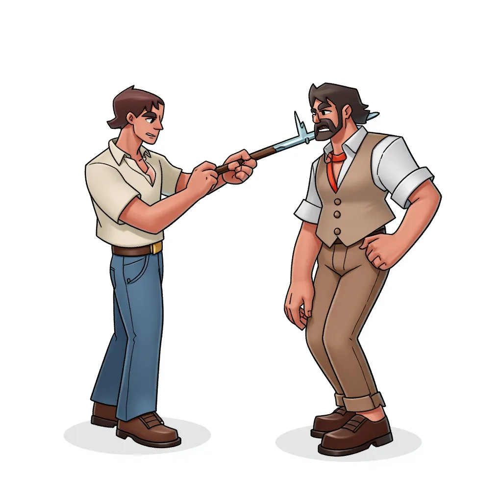 a person stabbing another person