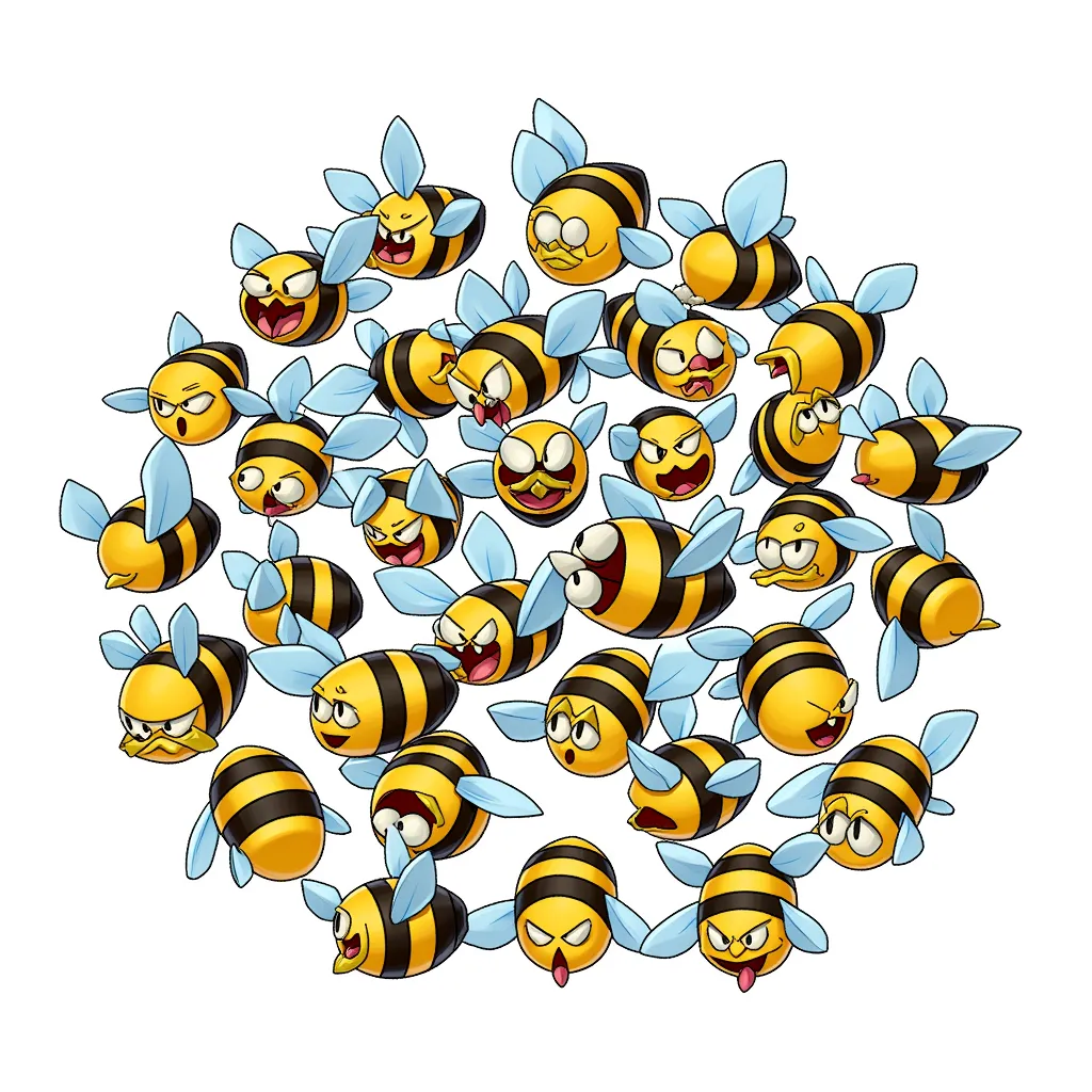 A big swarm of angry bees, you'll regret insulting their queen.