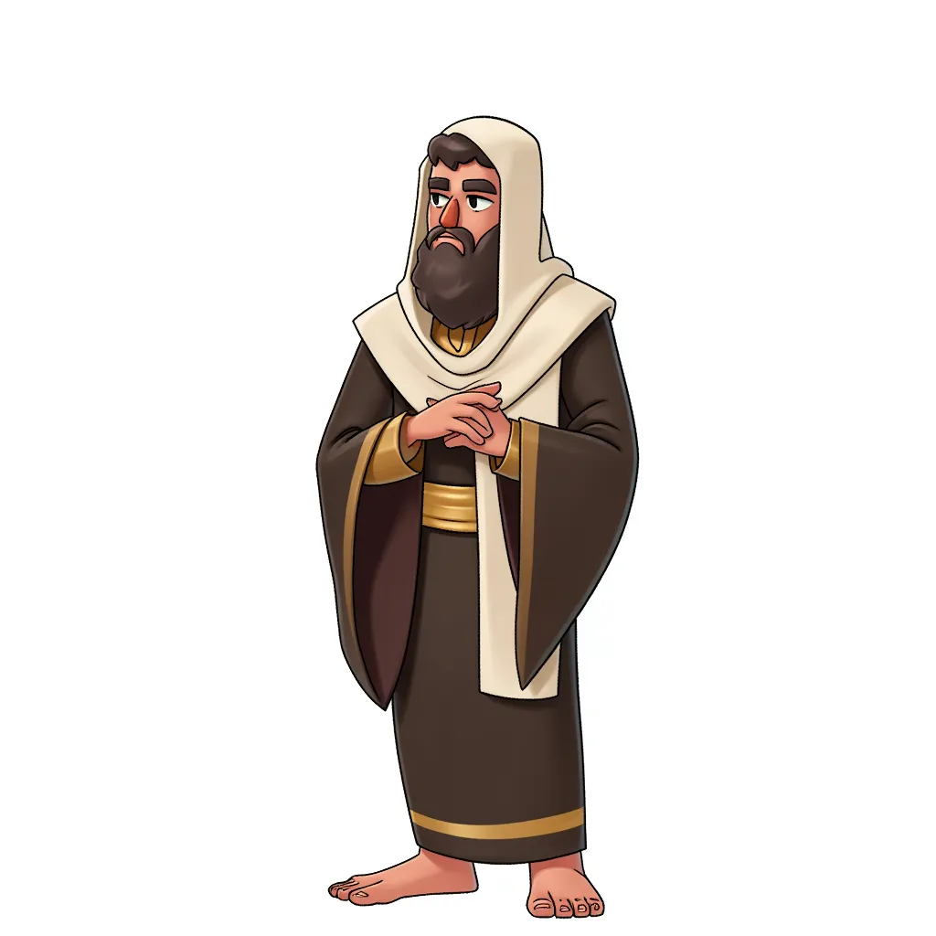 allah in the style of AIBG, white background