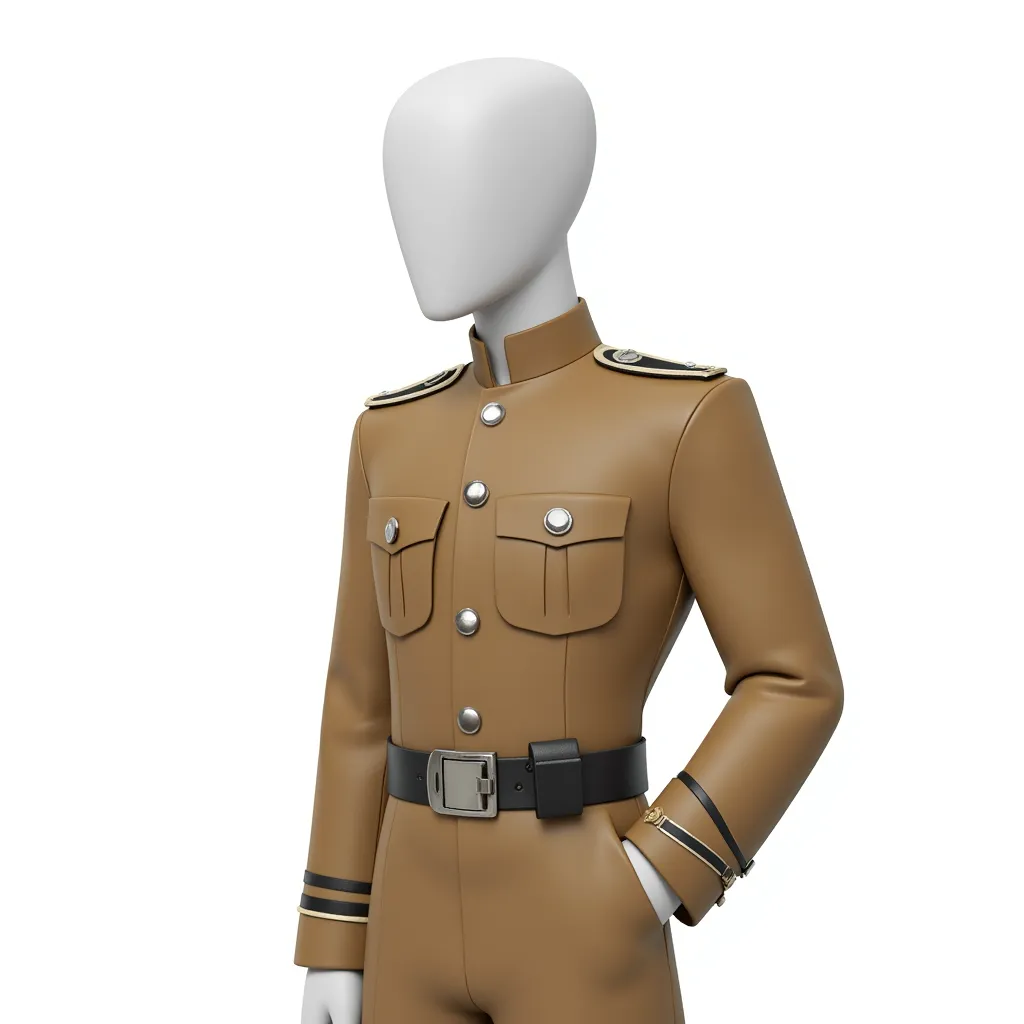 a white man in a tan SS uniform
