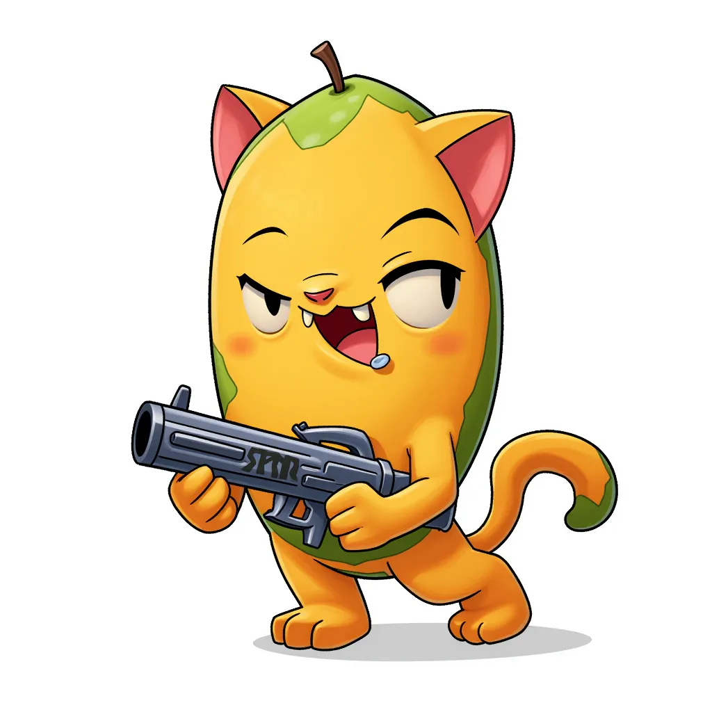 half mango half cat with bazooka arms