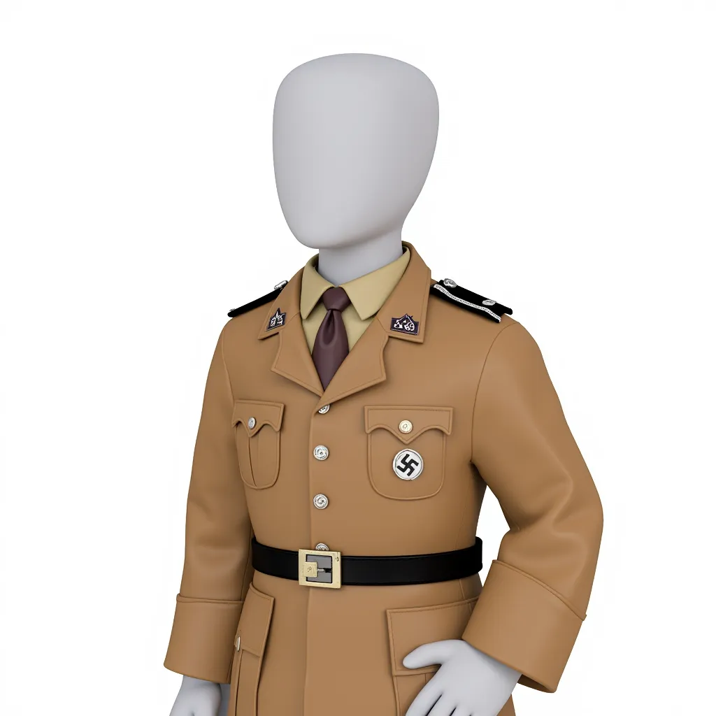 a white man in a tan SS uniform