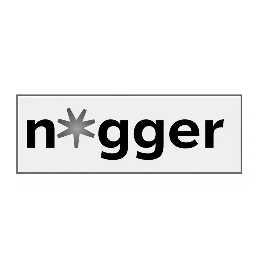 a sign that says "n*gger"