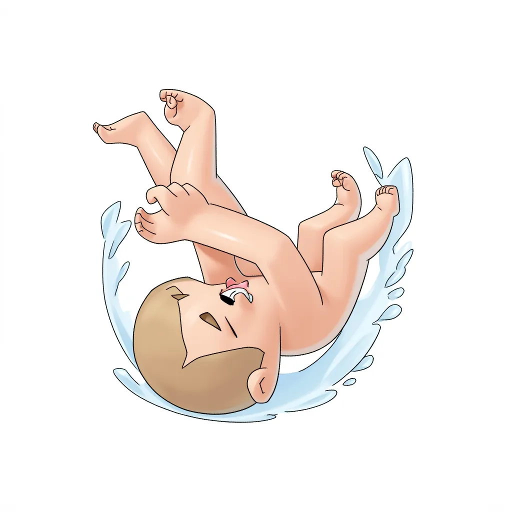 a naked baby floating in water, the nirvana album cover