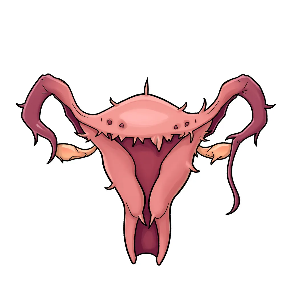 hairy vagina in the style of AIBG, white background