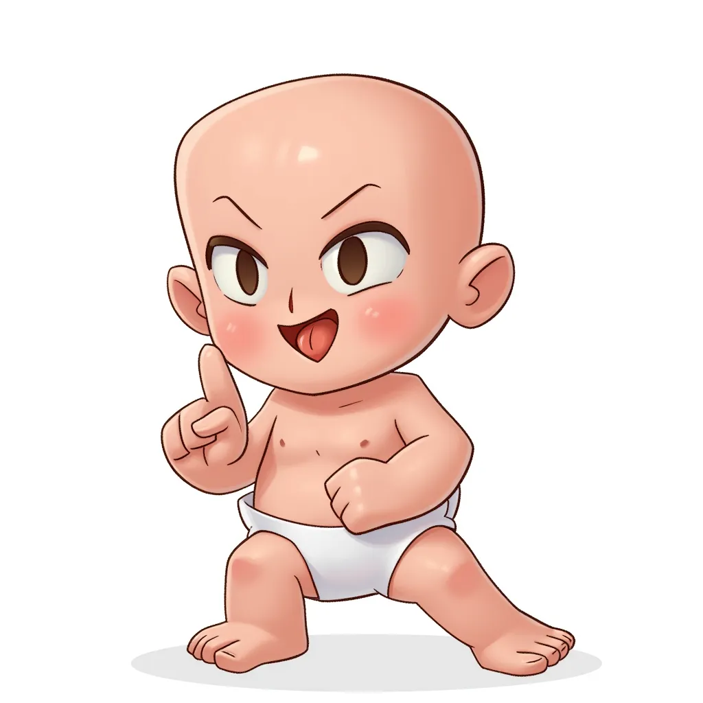 A baby giving me the middle finger