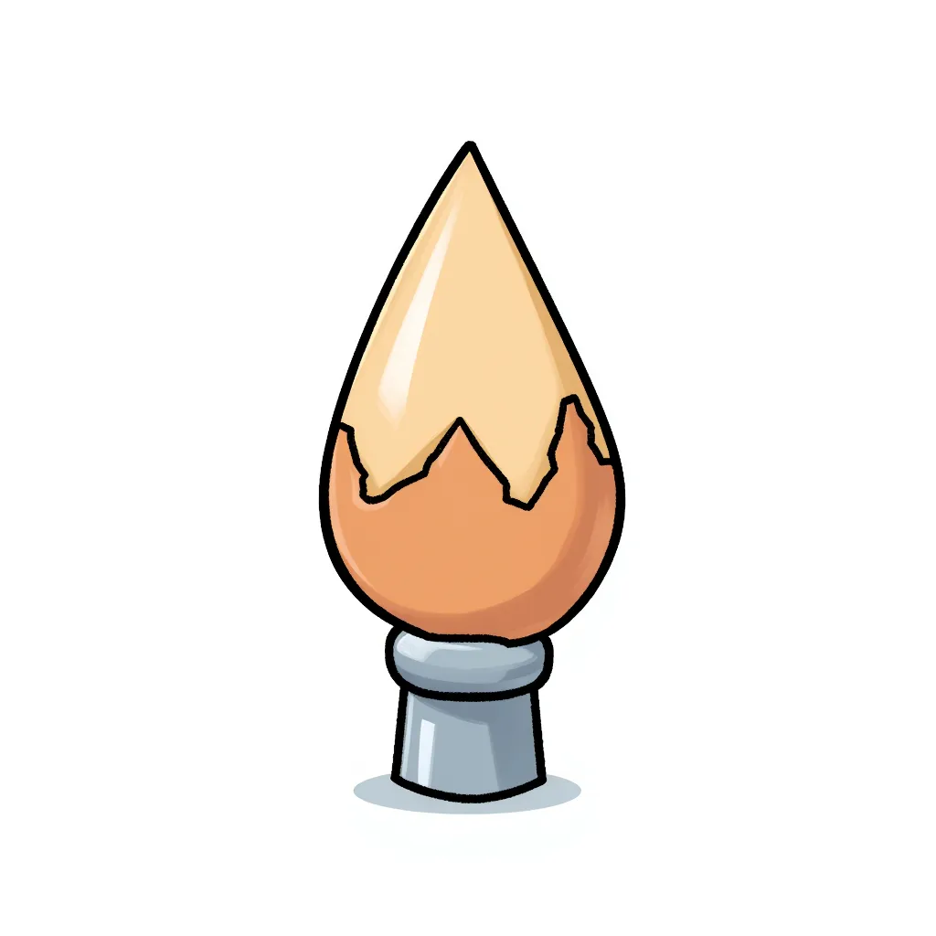 just the tip in the style of AIBG, white background