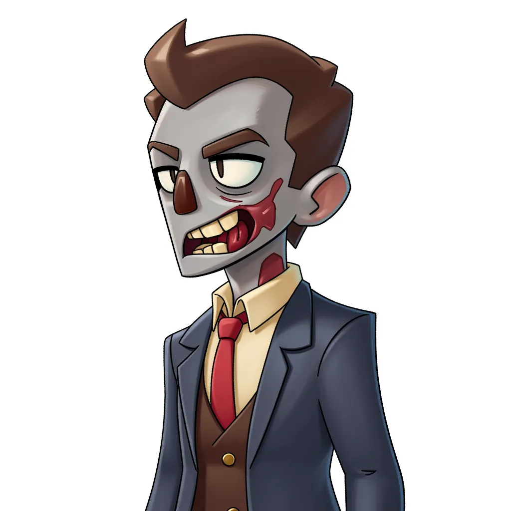 zombie charlie kirk, american hero, full body