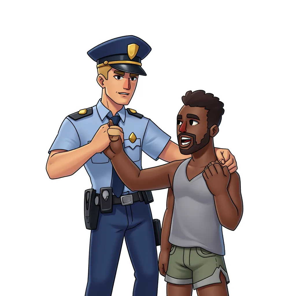 cop arresting a black man