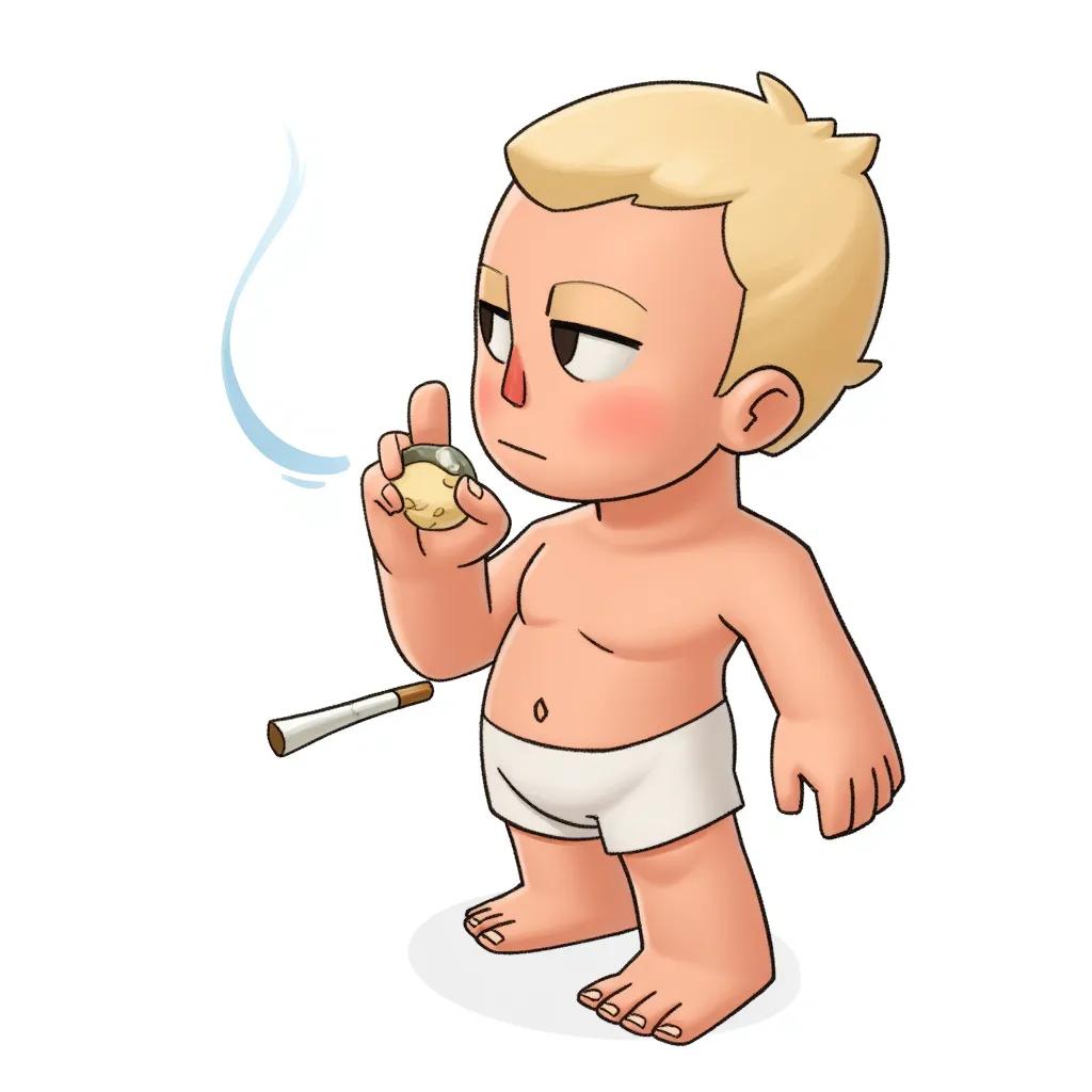 baby smoking a joint