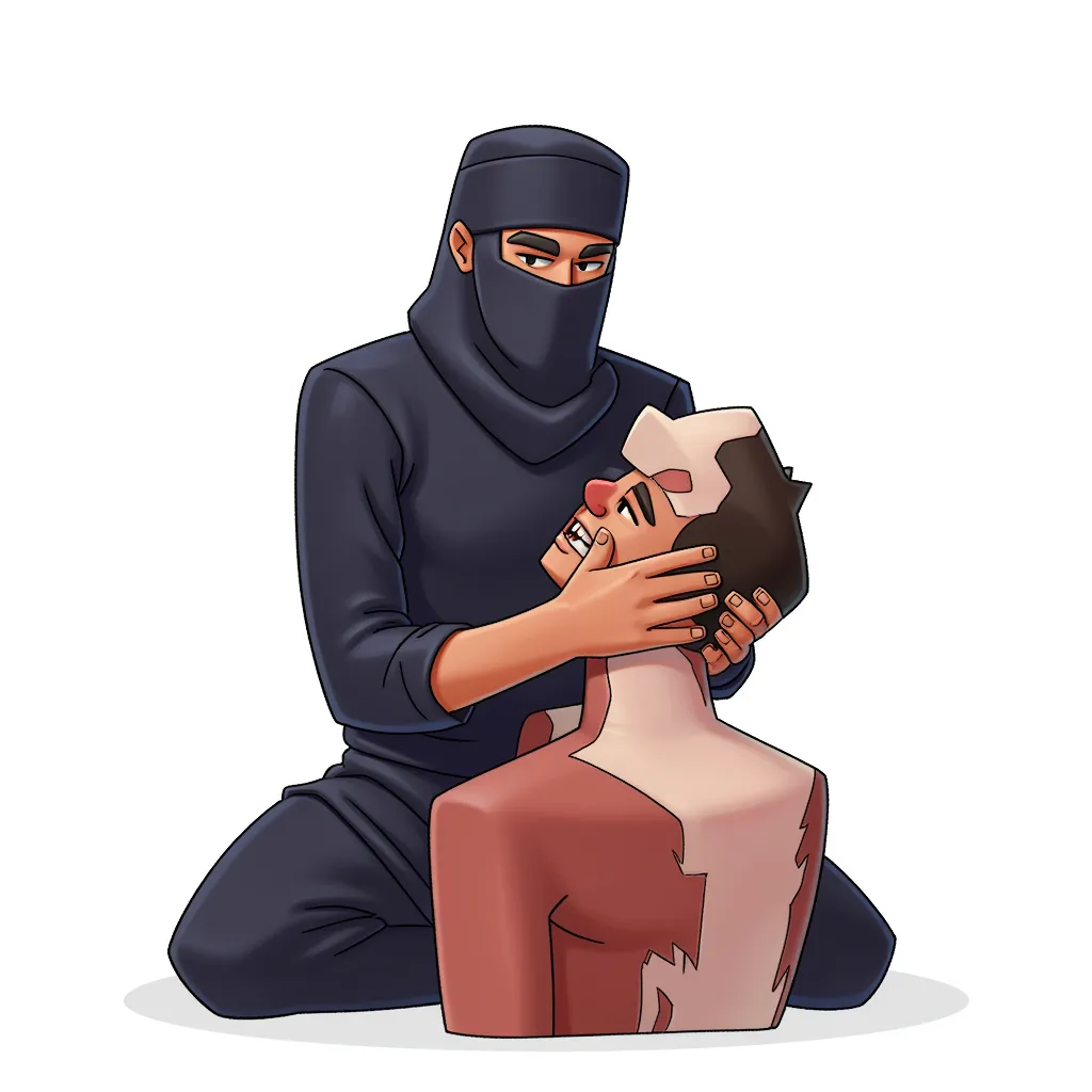 an islamic jihadist decapitating a person