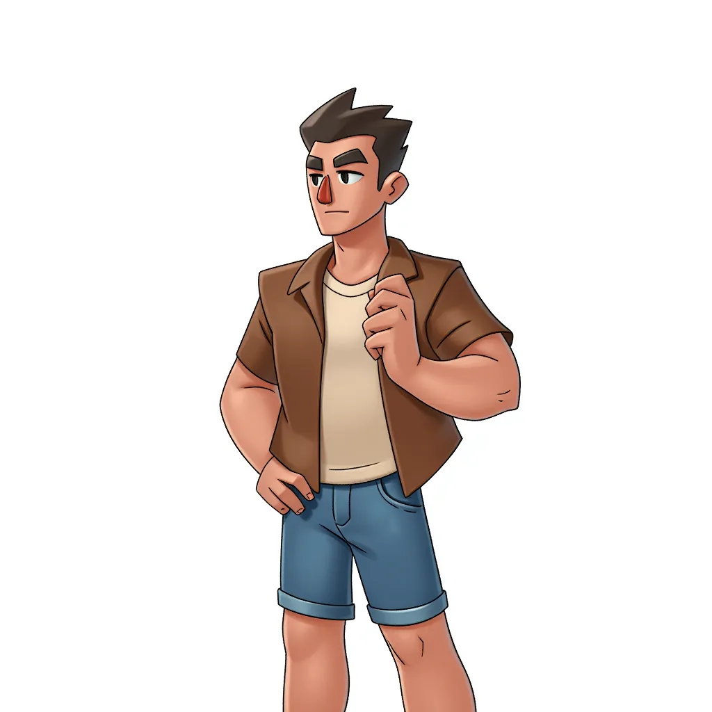 let's go brandon in the style of AIBG, white background