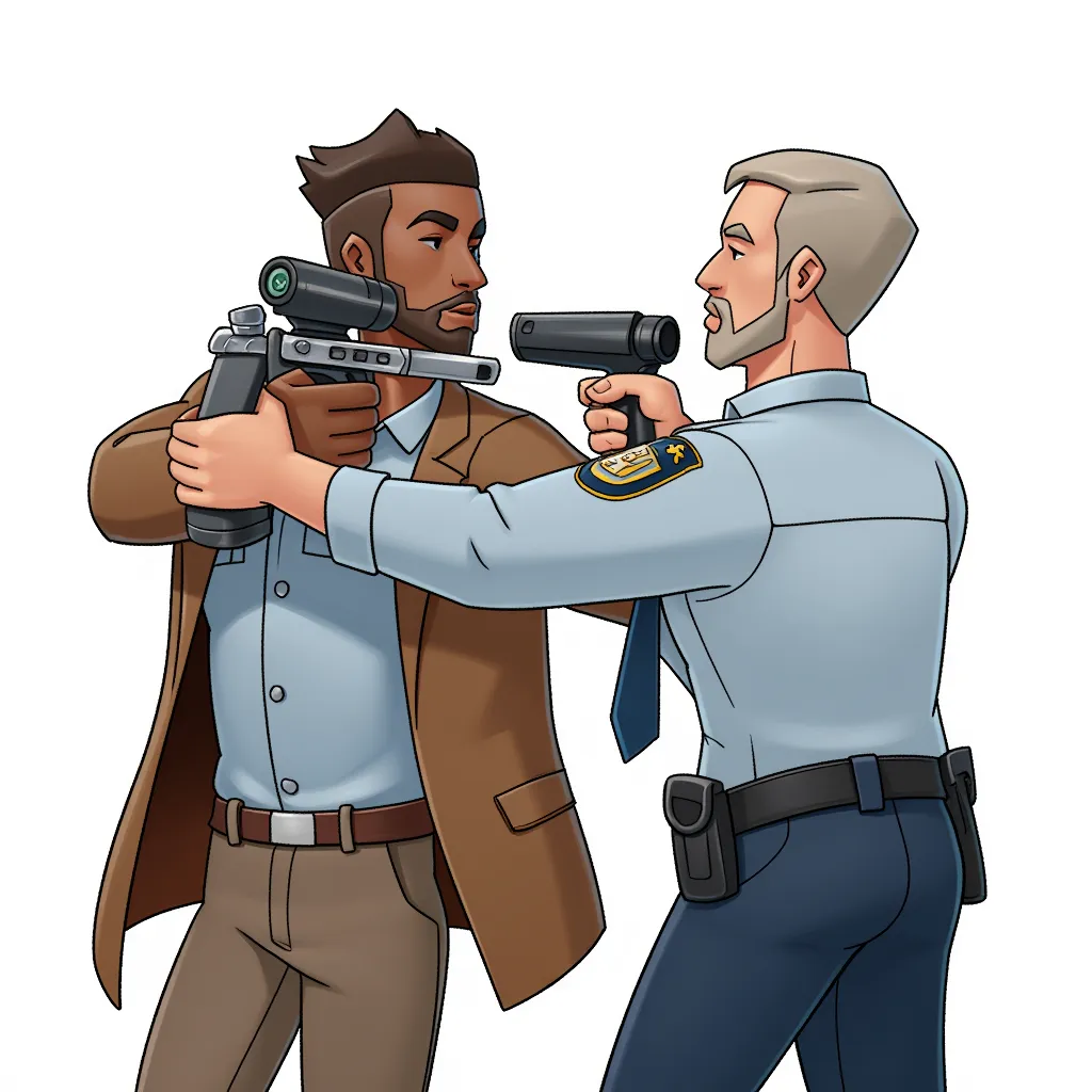 white cop arresting a black man