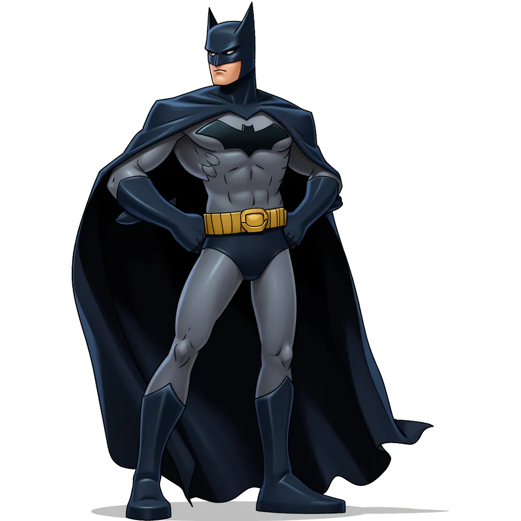 He is a caped vigilante, he surveys the streets at night like an angry black cat.