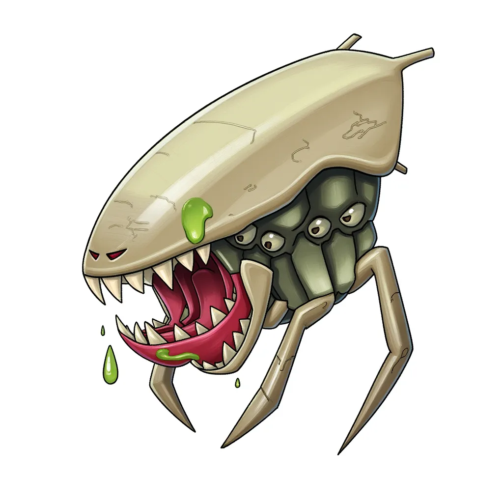 Insectoid alien creature, 6 eyes and an acid drooling apetite for humans.