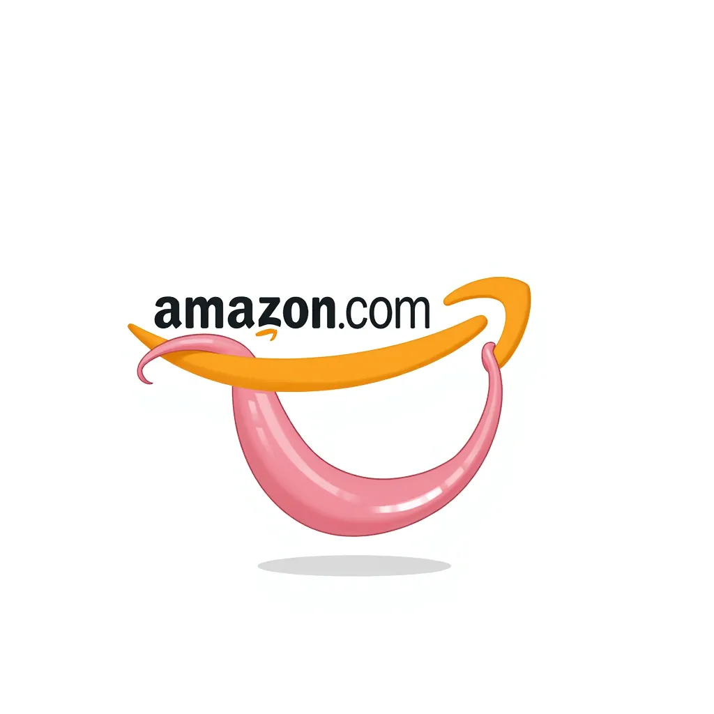 The amazon.com logo but with a penis instead of a smile