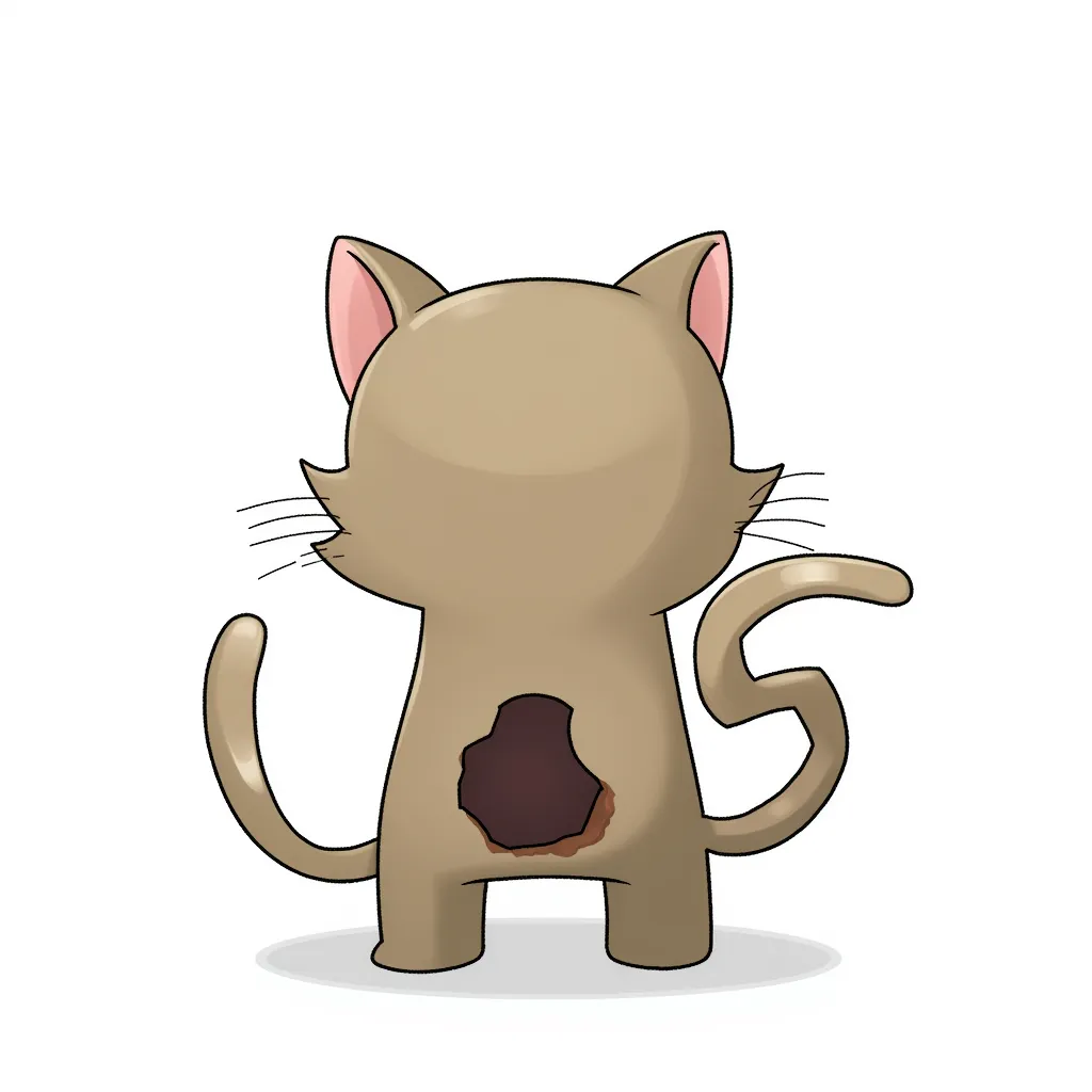 cat butt with a butthole