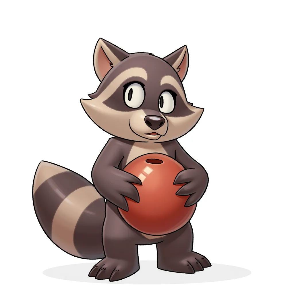 a raccoon with a giant scrotum