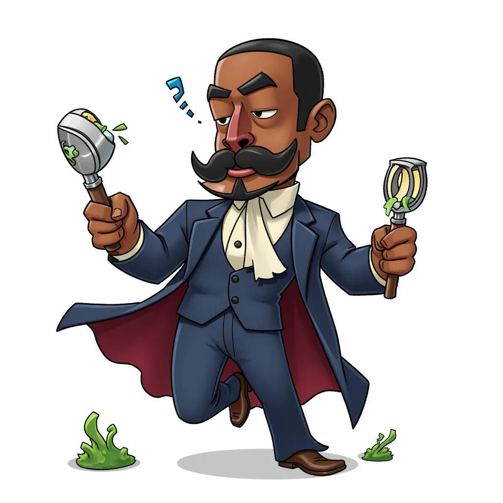 Supreme Court Justice Jackson as a runaway slave with a retarded looking face and idiot drool moron bitch