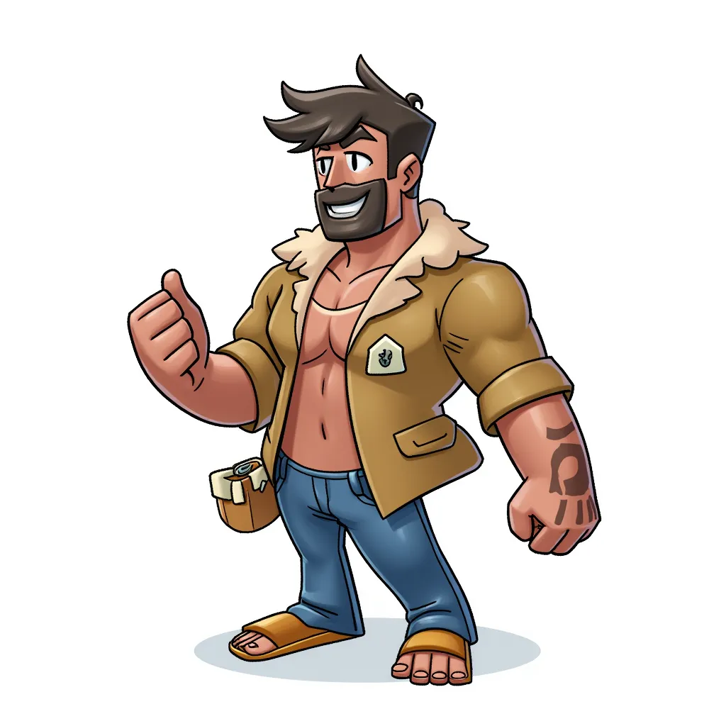 let's go brandon in the style of AIBG, white background