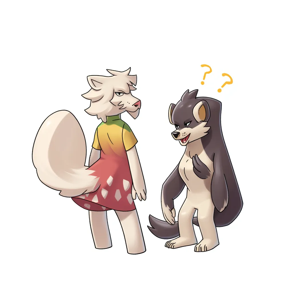 two furries making out