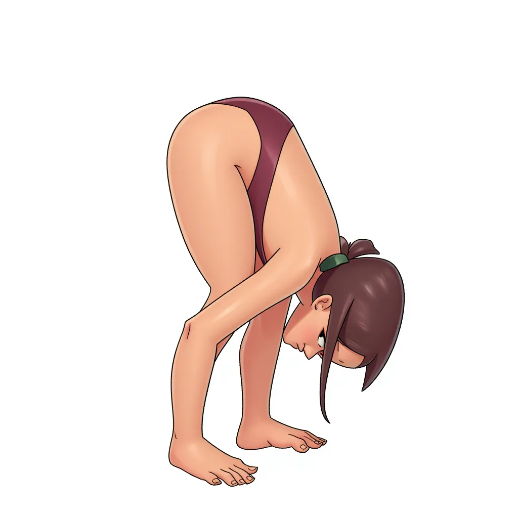 woman bent over in lingere