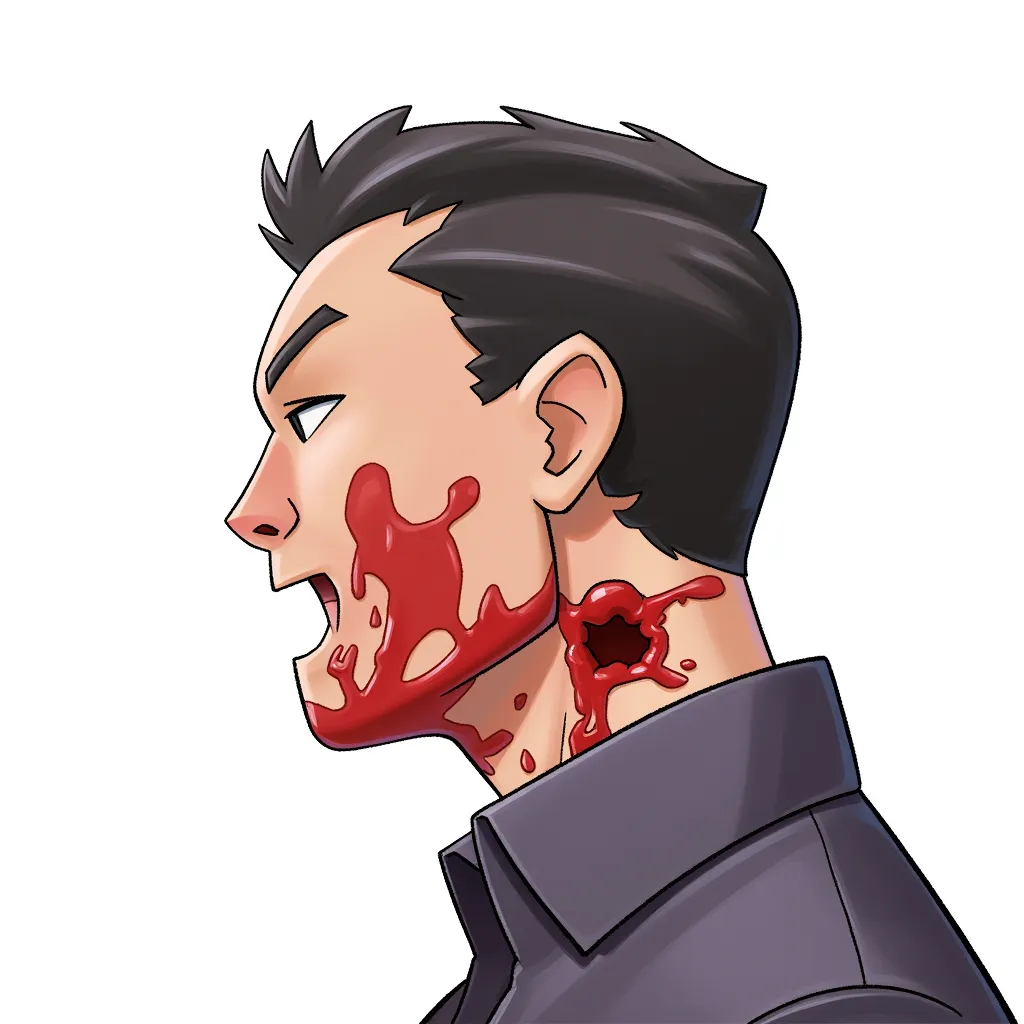 Charlie Kirk with a bullet hole in his neck and blood gushing out