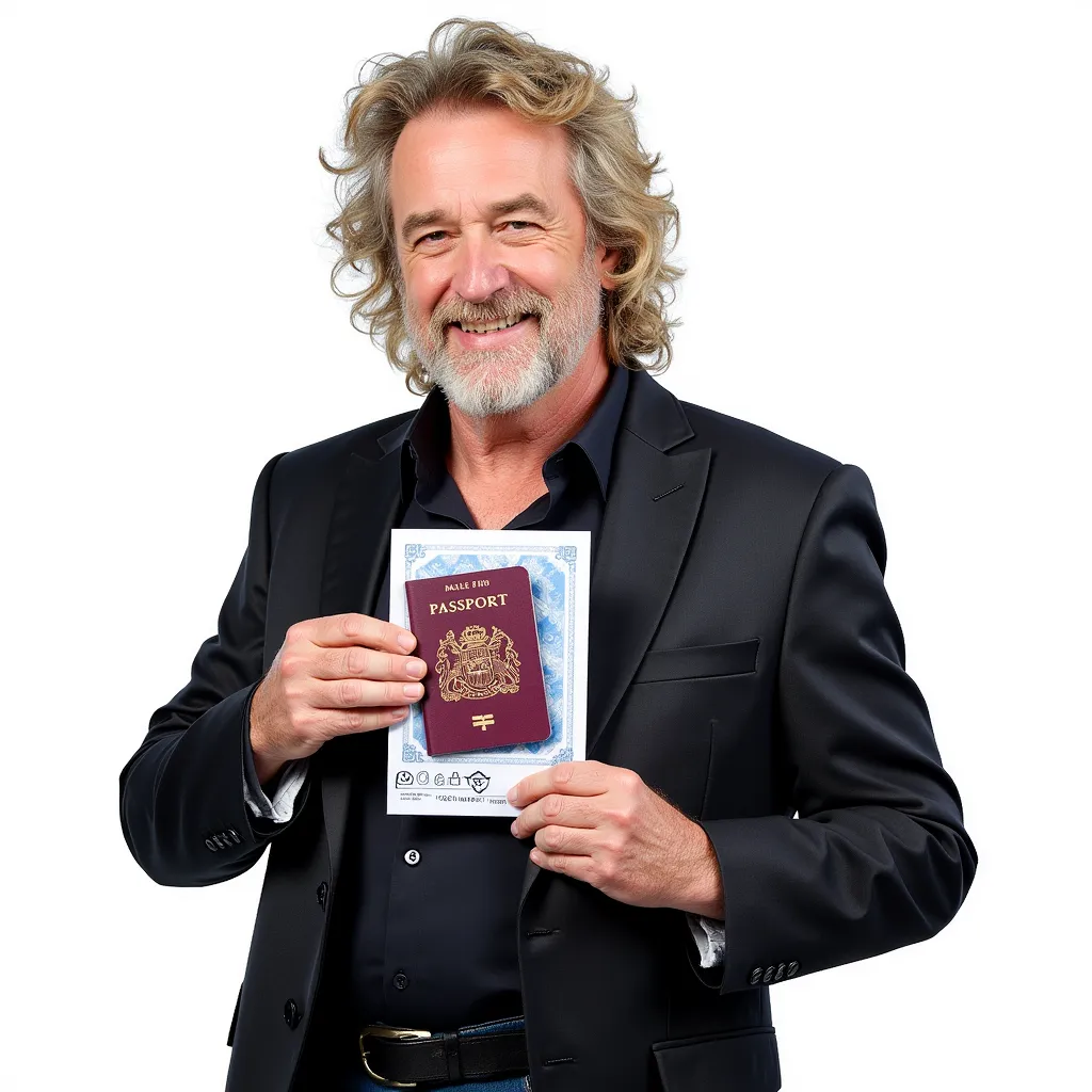 robert plant with a new passport after mass shooting