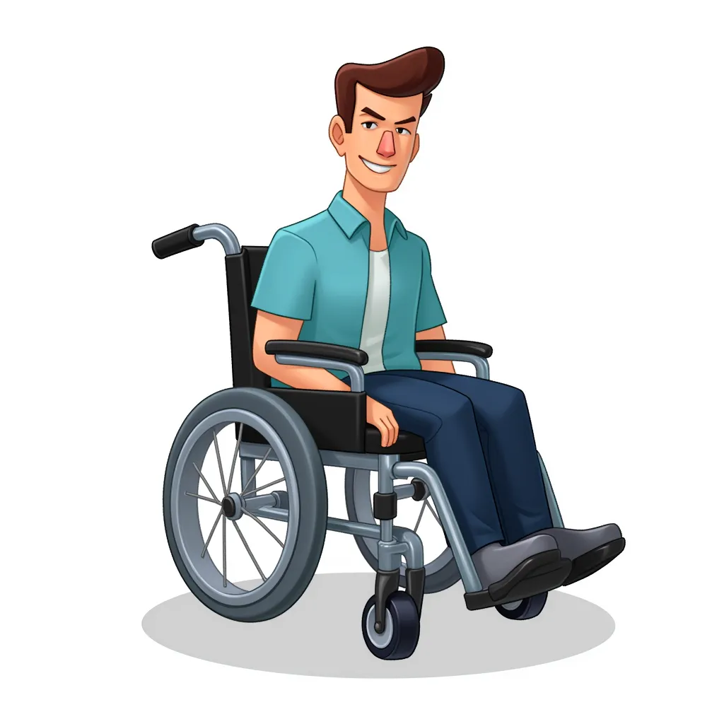 a retard in a wheelchair