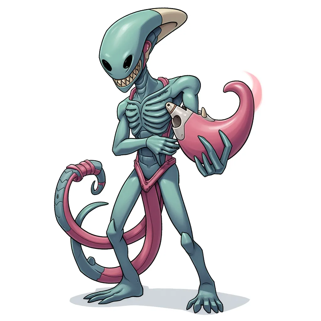 alien with a huge phallus