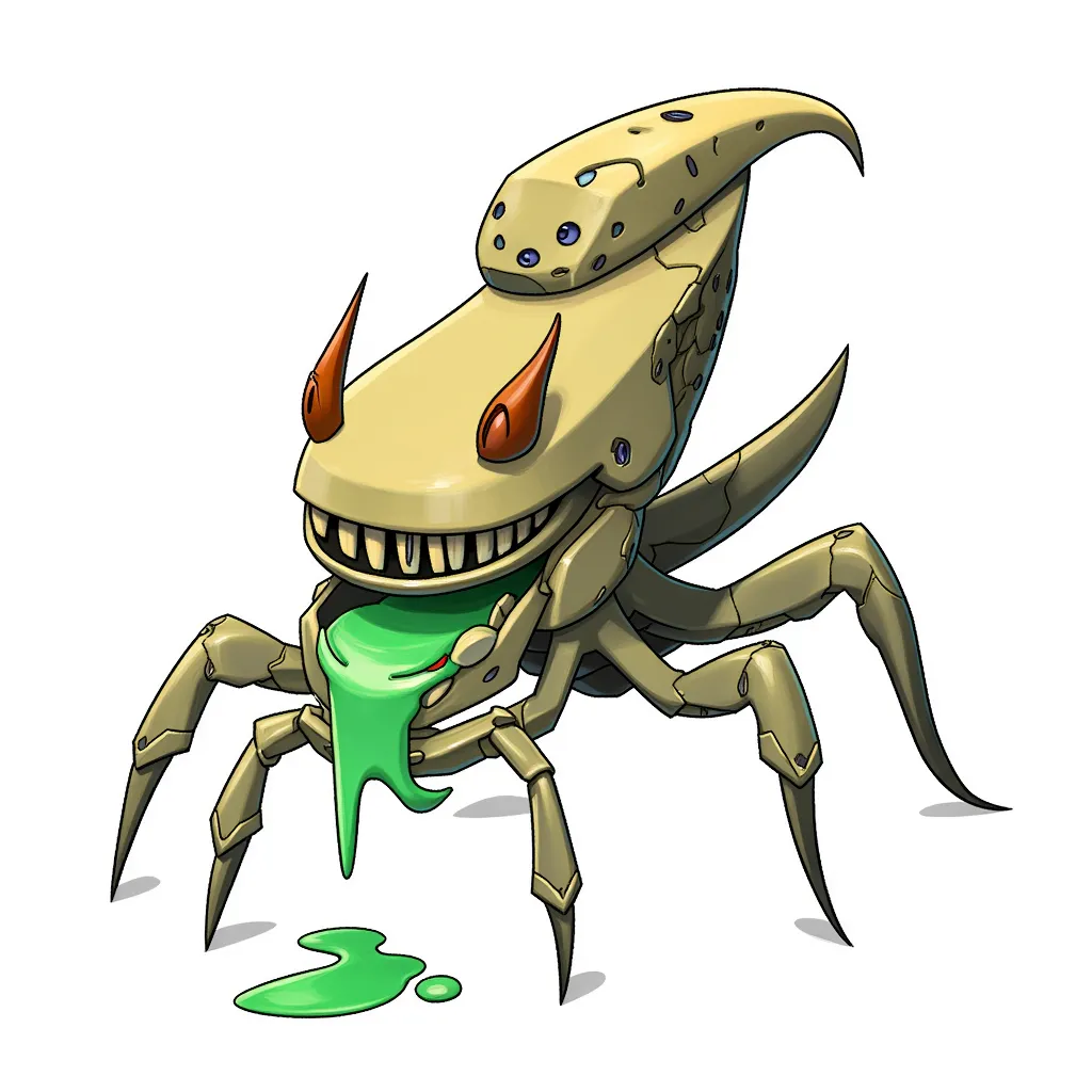 Insectoid alien creature, 6 eyes and an acid drooling apetite for humans.