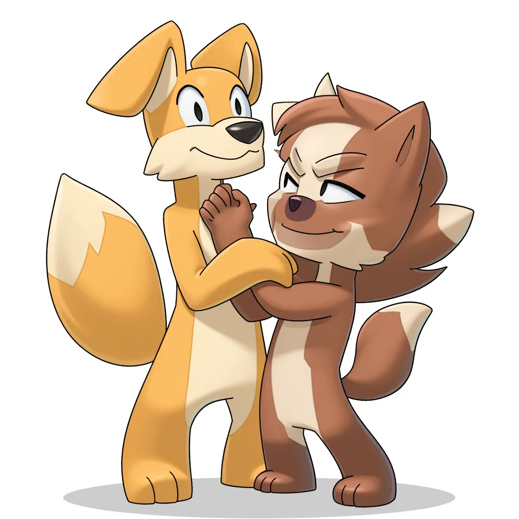 two furries making out