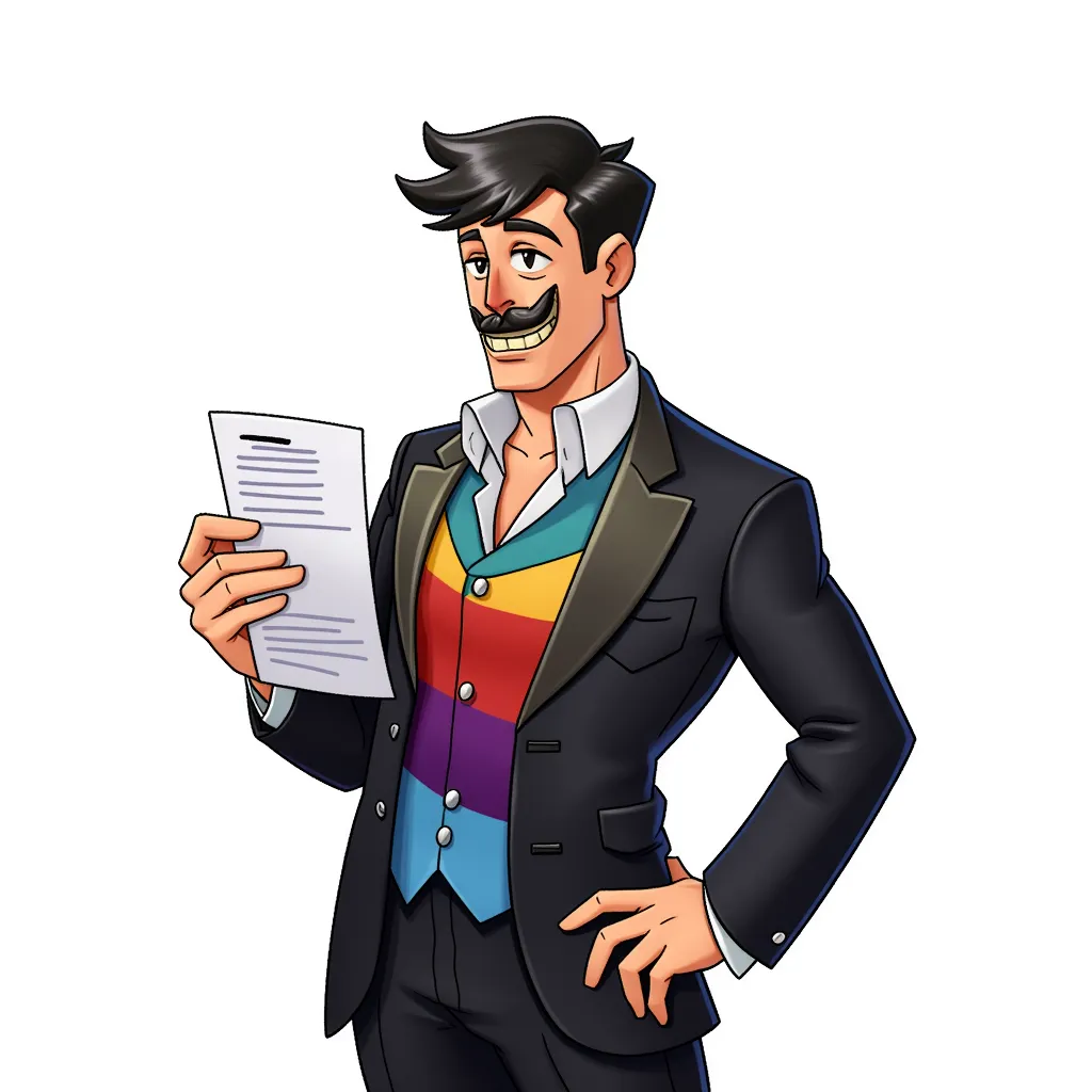 gay hitler in the style of AIBG, white background