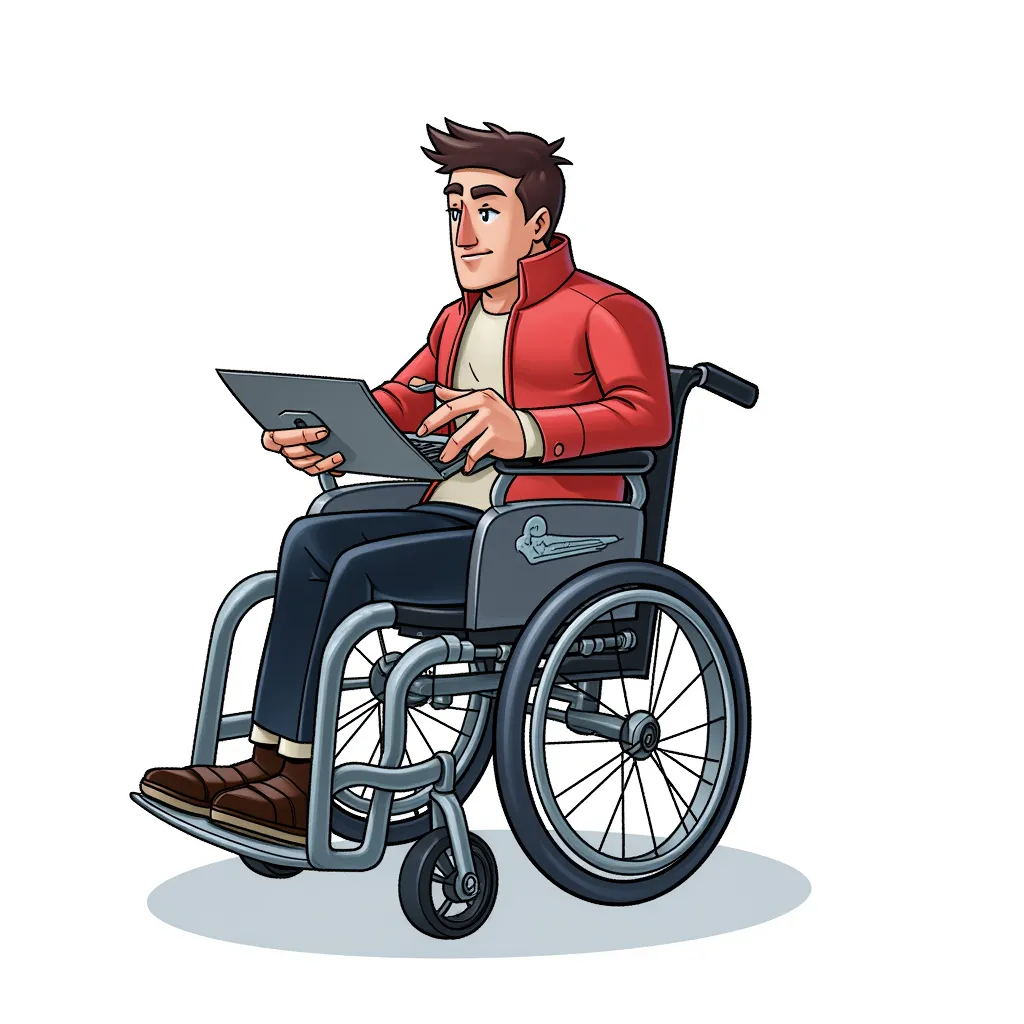 a retard in a wheelchair