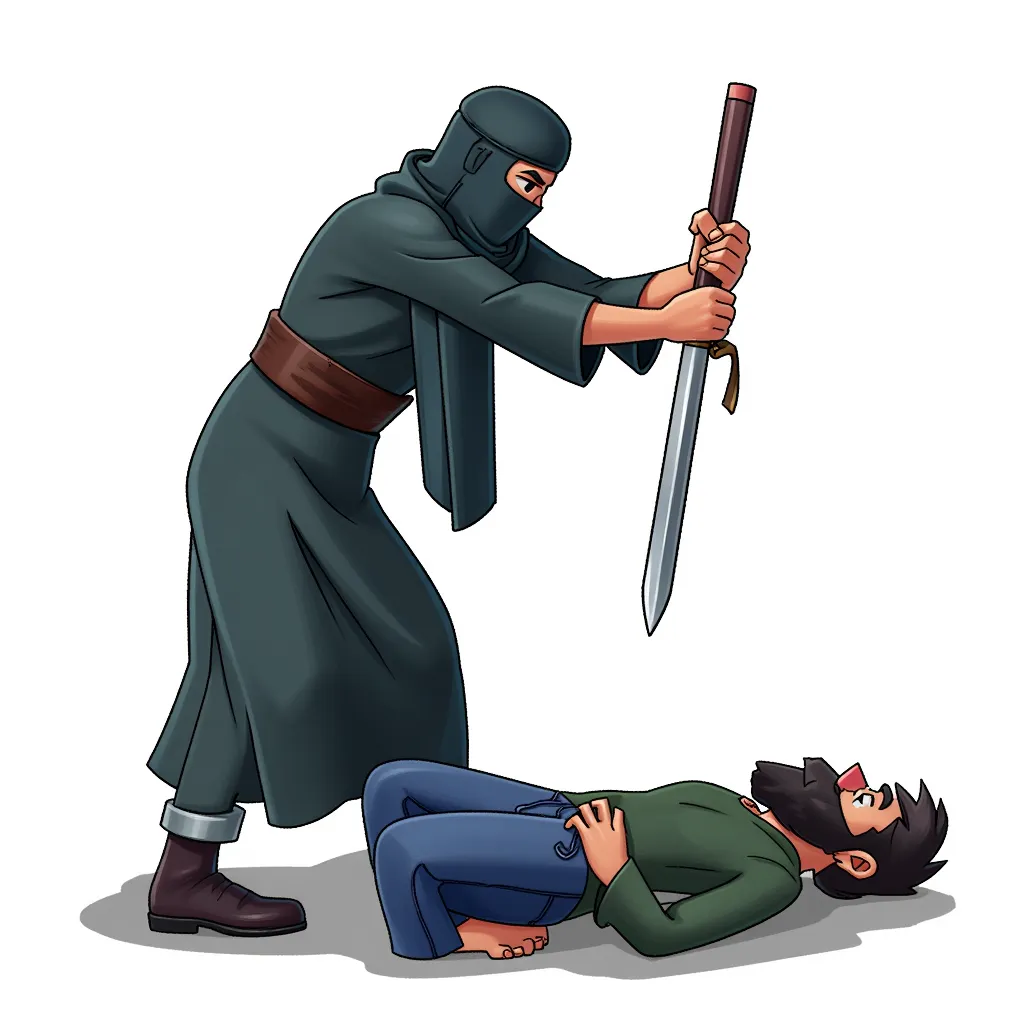 an islamic jihadist decapitating a person