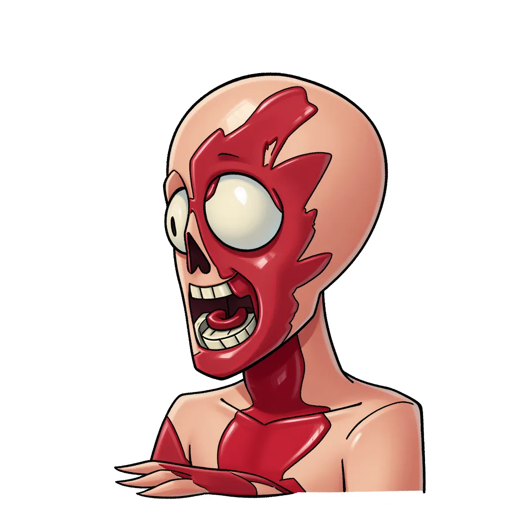 A person being shot in the head, gore guts and blood