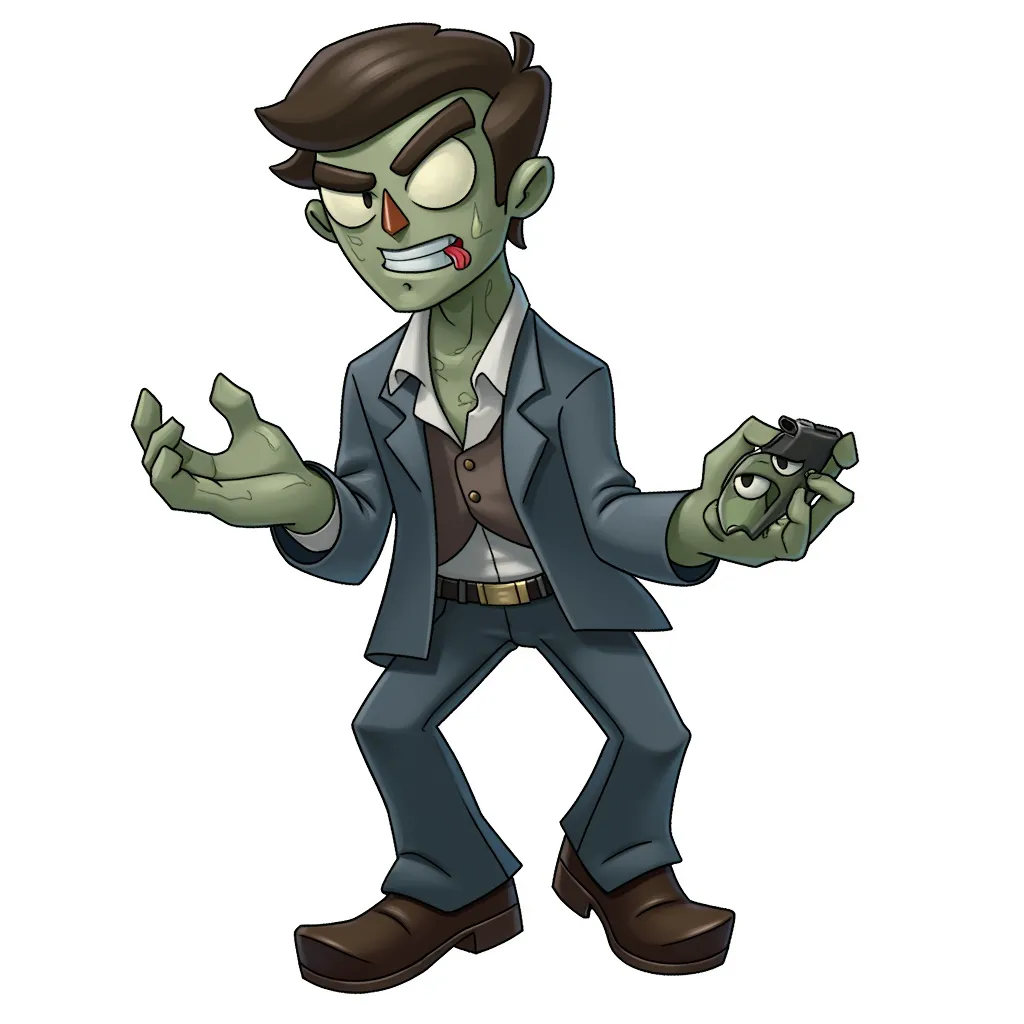 zombie charlie kirk, american hero, full body