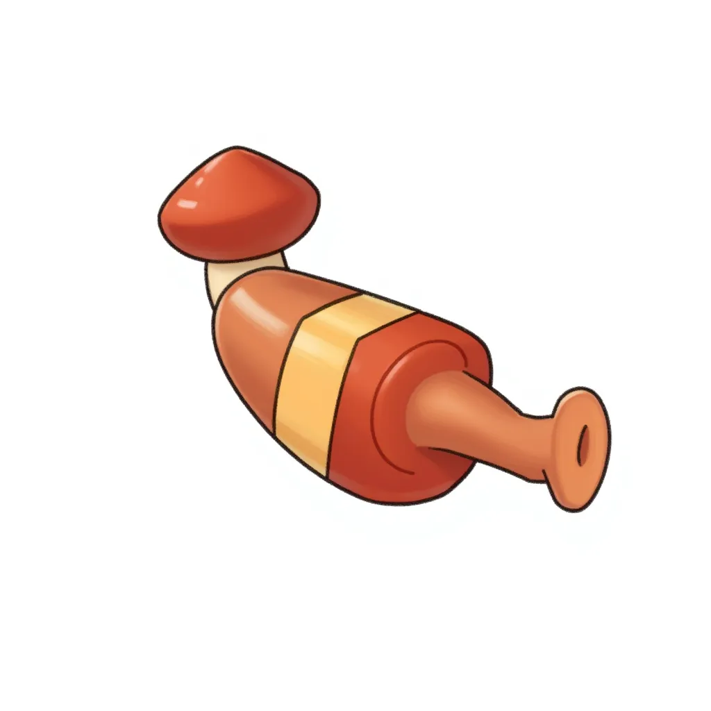 Something that looks suspiciously like a hot dog missed with a male appendage with a bulbous mushroom tip