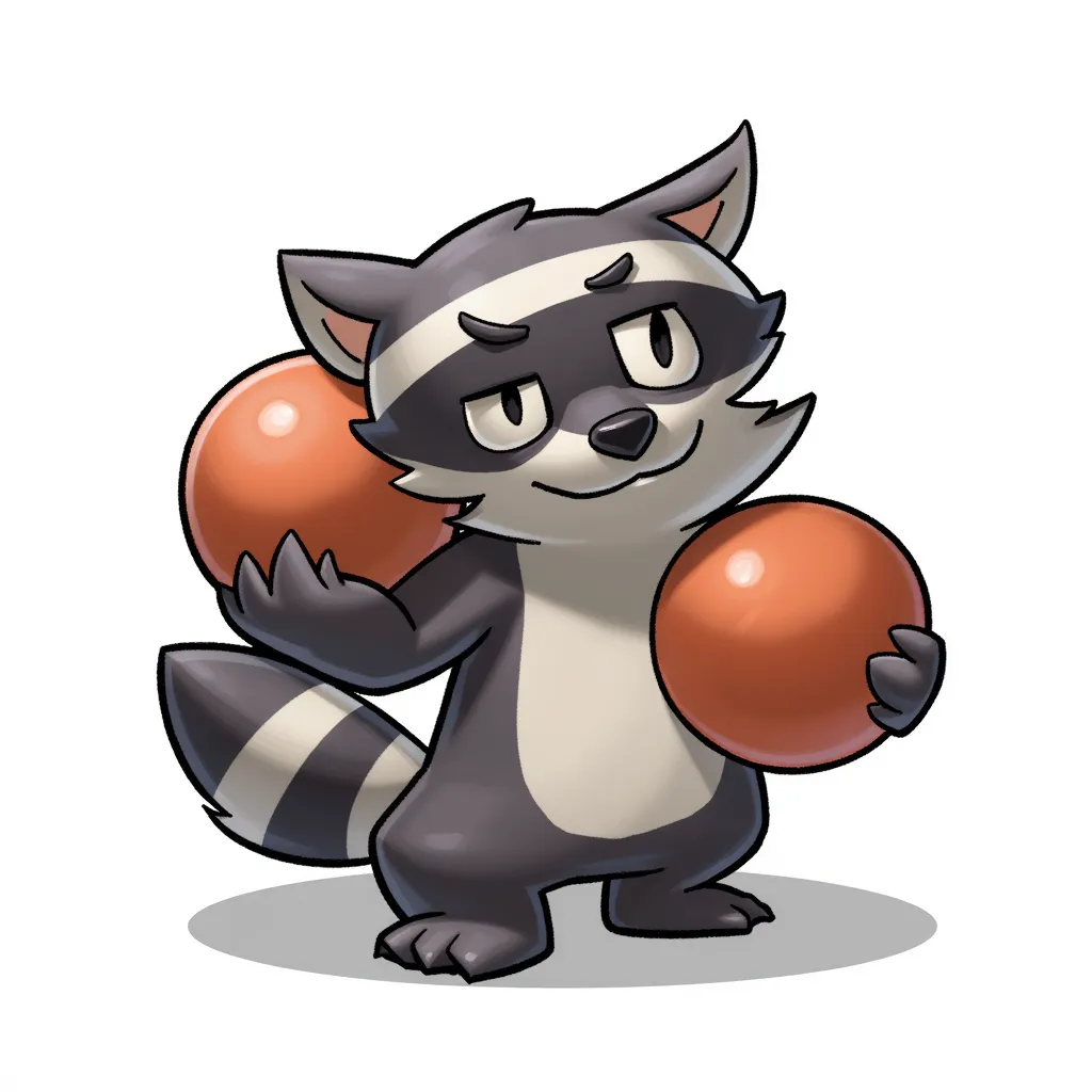 raccoon dog with huge balls
