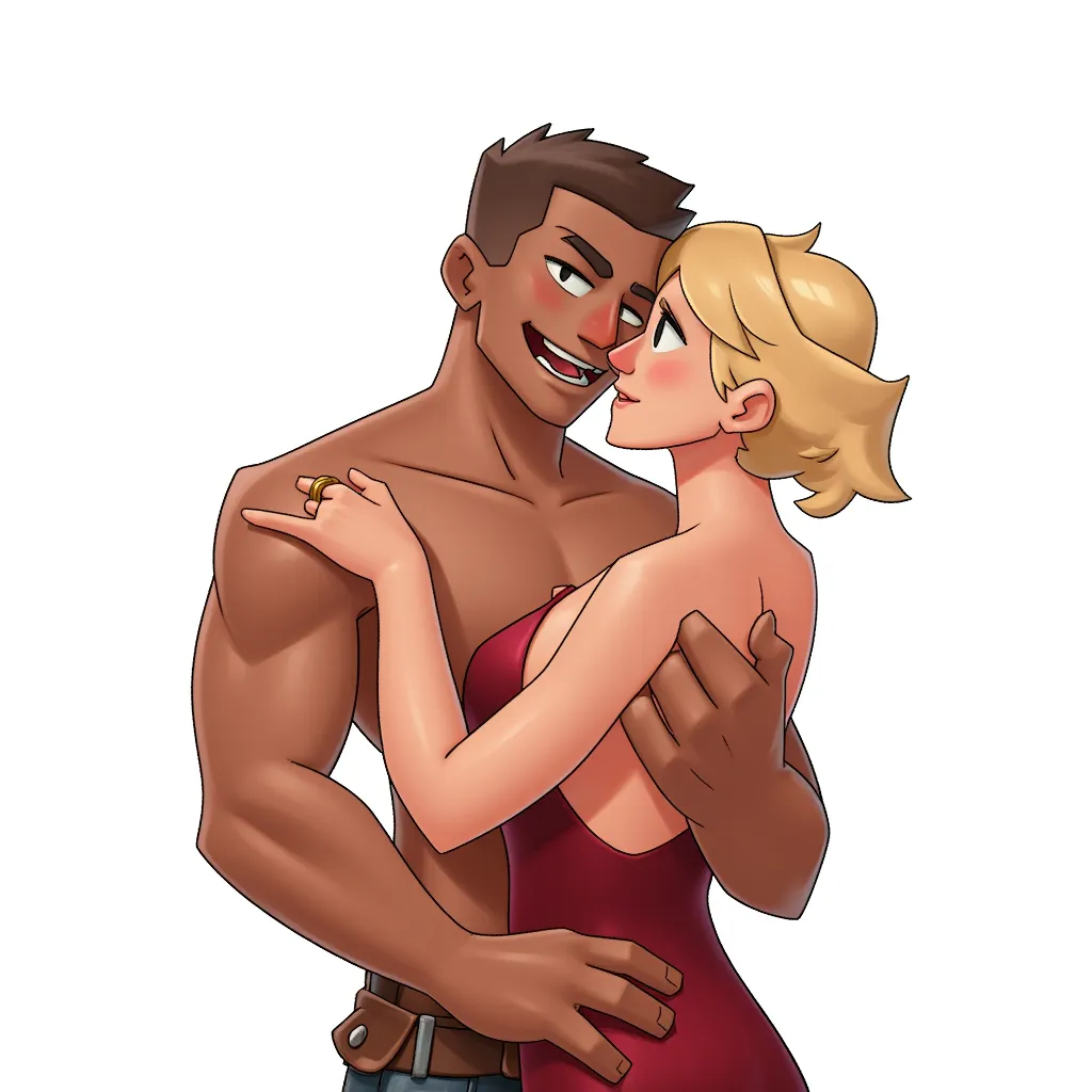 Hyper realistic amateur sex encounter, realistic, add hyper realistic, remove cartoonish. Full featured body. DO NOT GENERATE: