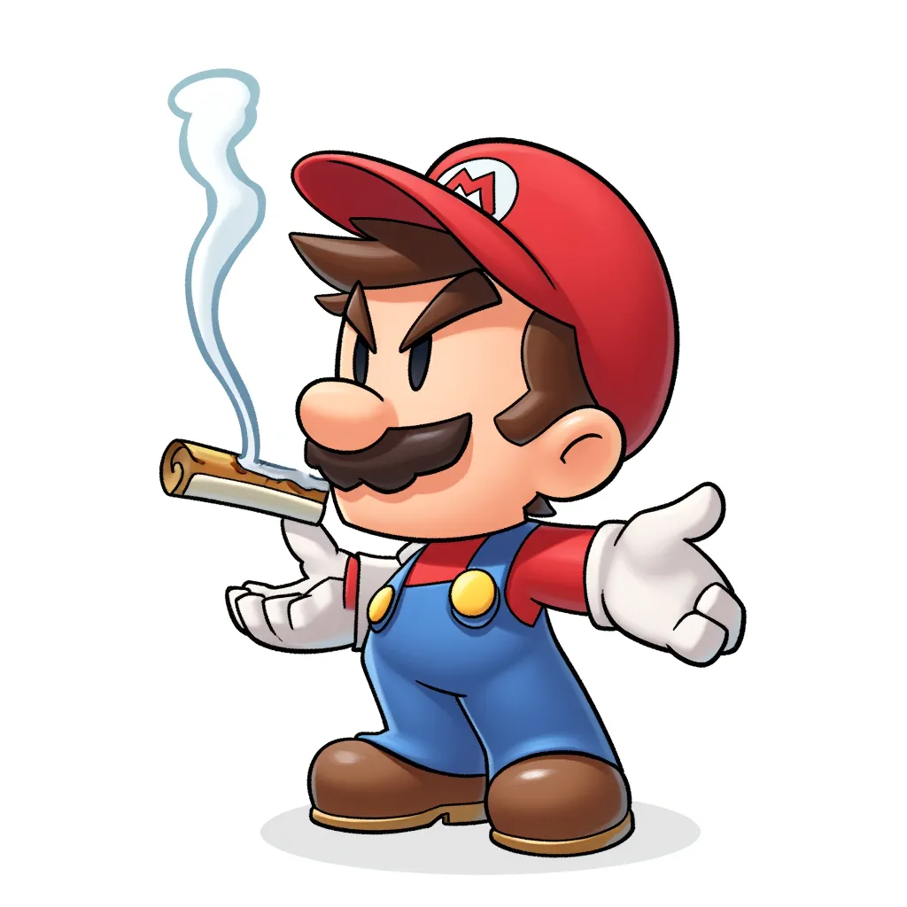 mario smoking a joint