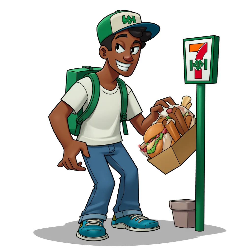 black teen robbing a 7/11