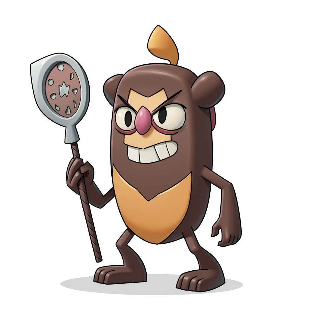 a total fucking doofus looking creature in AIBG style, white background